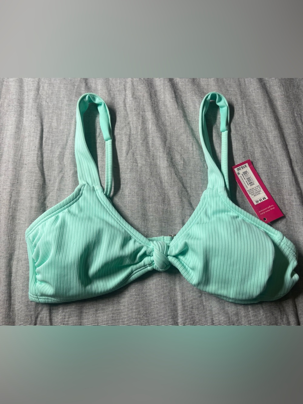 Juniors Knot-Front Bikini Top Medium